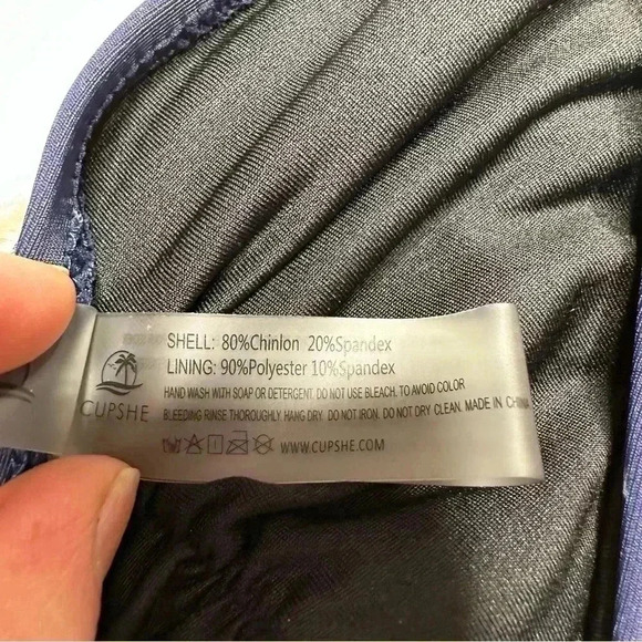 Cupshe Ruffled Bikini  Set Floral Blue / White / Pink Size Small - Picture 13 of 16